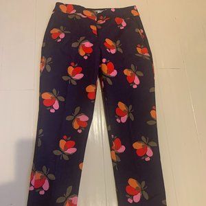 Boden Navy Floral Pants Sz.6R